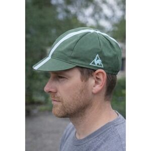 Le Coq Sportif Cycling Cap Green Elastic Back Vintage Style Bike Hat NWOT